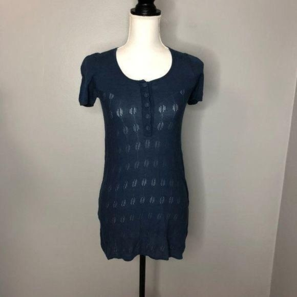 Kimchi Blue Teal Longer SS Sweater Sz S